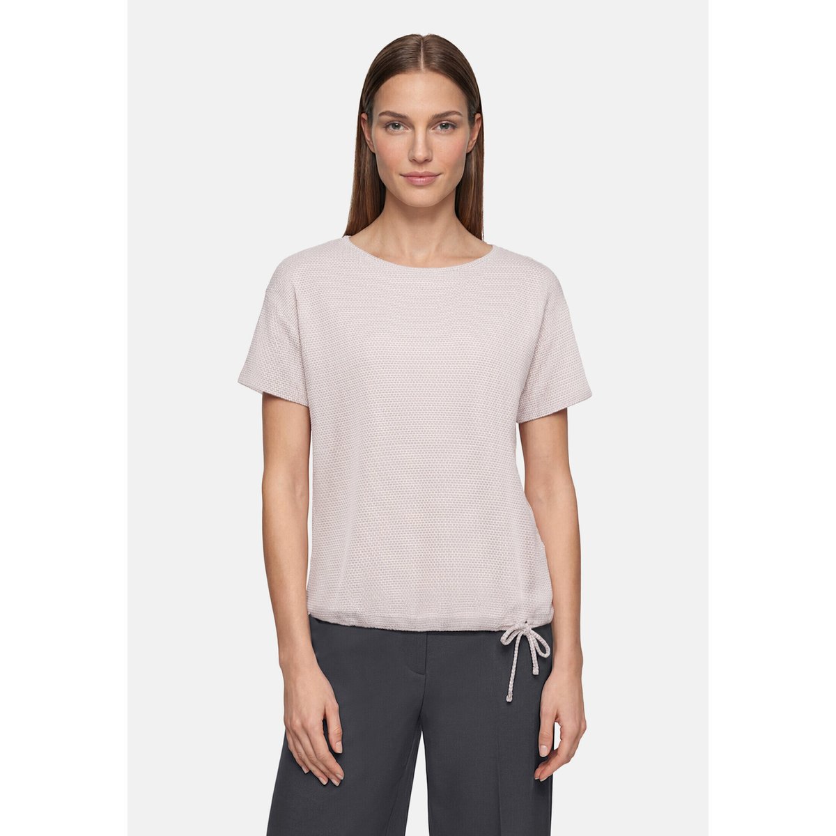 T-shirt façon blouse à cordon coulissant sous tunnel pastel sand, BETTY BARCLAY