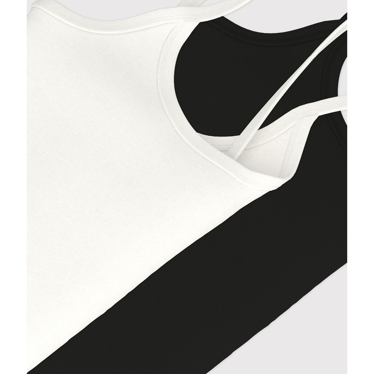 Lot de 2 caracos en coton noir + blanc, PETIT BATEAU
