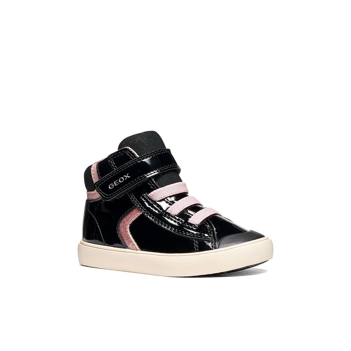 Baskets montantes respirantes, GISLI noir/rose, GEOX