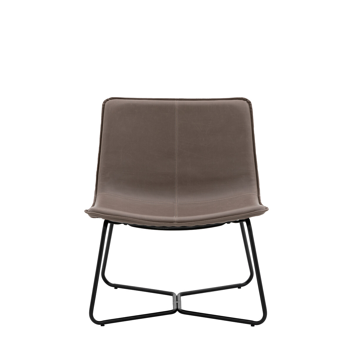 Hines Industrial Faux Leather Lounge Chair spiced chocolate, ÉDITÉ
