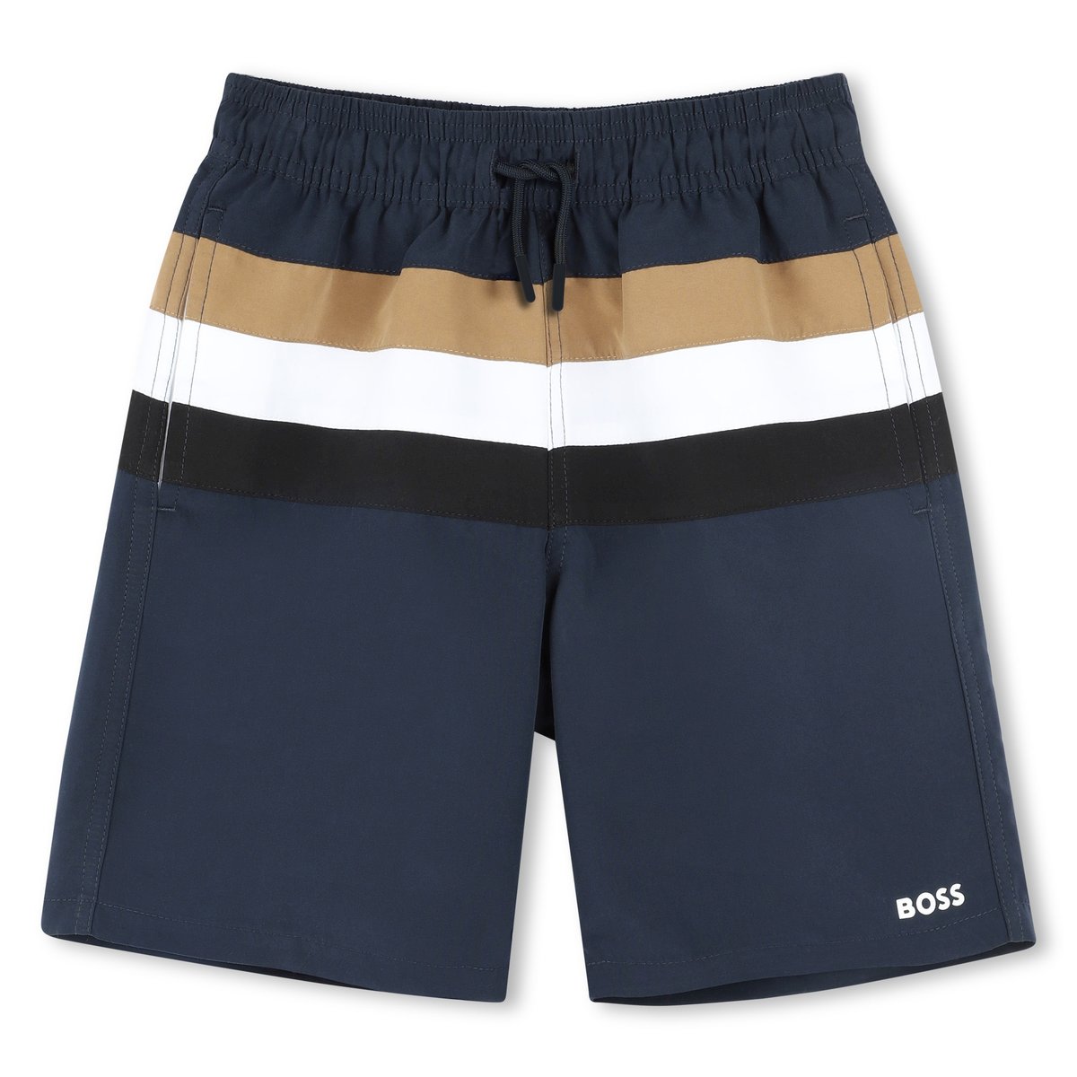 Maillot de bain rayé bleu cargo, BOSS KIDSWEAR