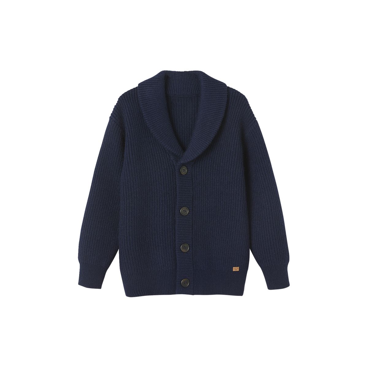 Gilet en maille perlée marine, VERTBAUDET