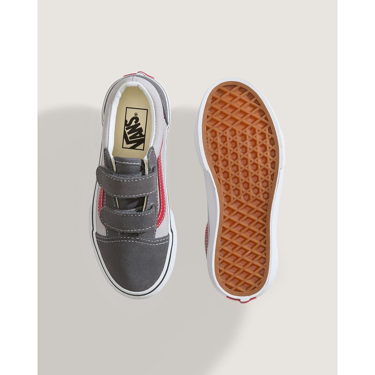 Kids Leather Trainers grey, VANS