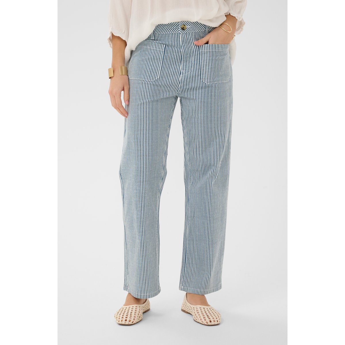 Pantalon casual bleu blue horizon milkboy, CREAM