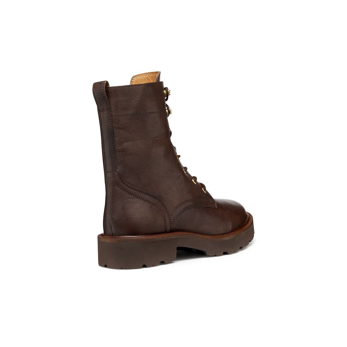 Norize lace-up leather ankle boots dark brown, GEOX