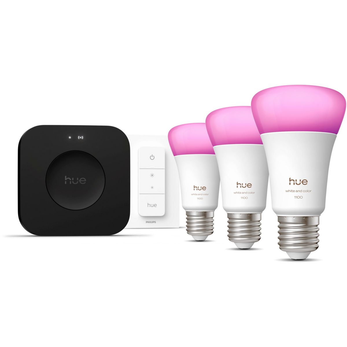 Pack 3/E27 White&Color Ambiance+Pont+TLC couleur unique, PHILIPS HUE