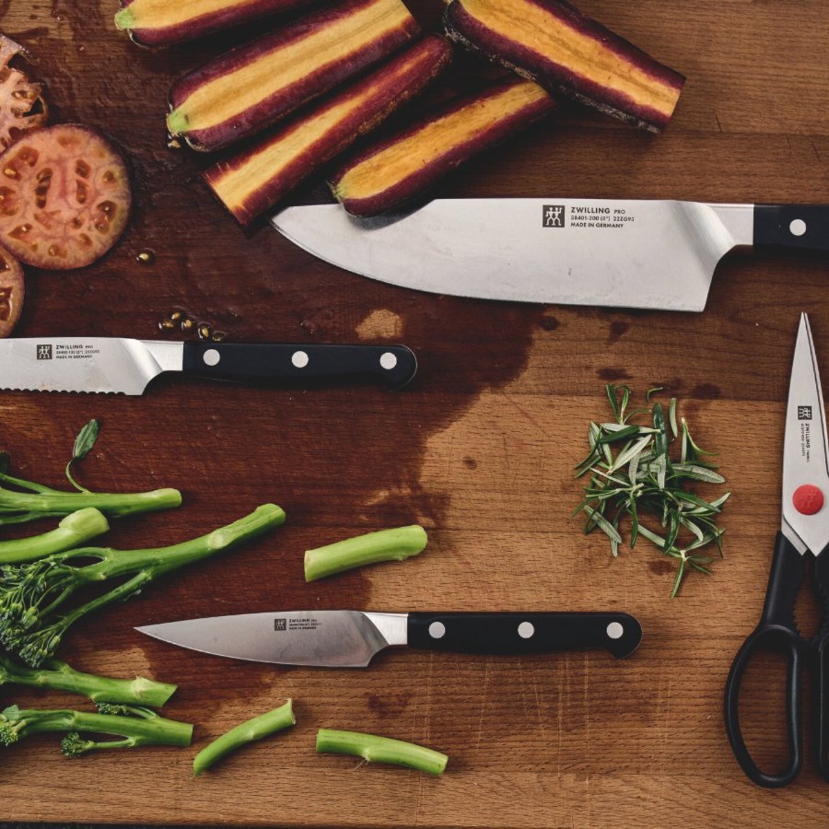 ZWILLING Pro Bloc de couteaux auto-aiguisant 7 pièces, anthracite anthracite, ZWILLING