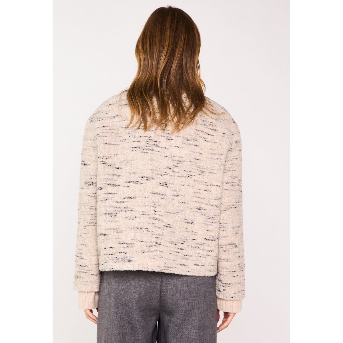 Veste COLETTE en tweed beige, Maison 123