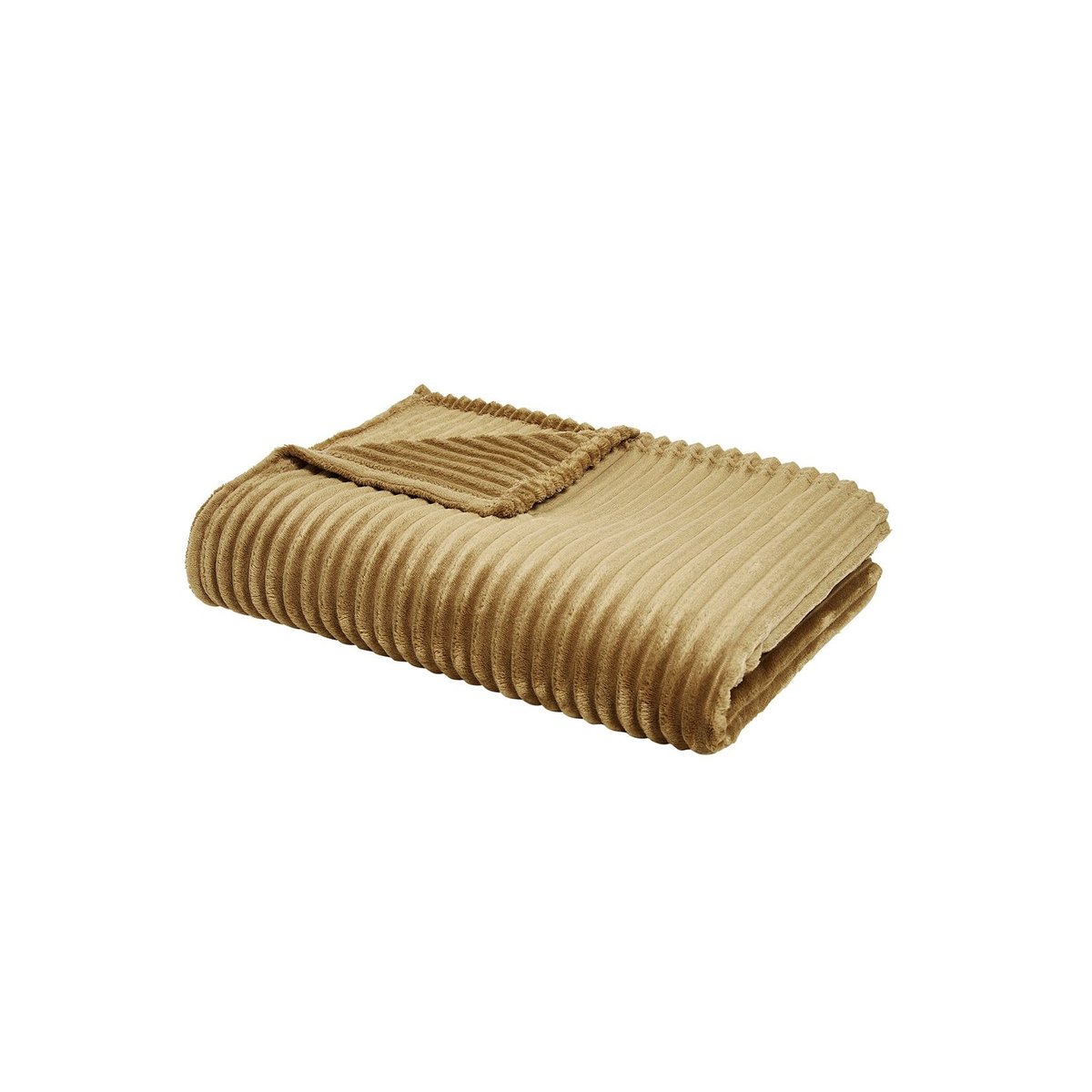 Plaid cotelé uni ESSENTIAL bronze, TODAY