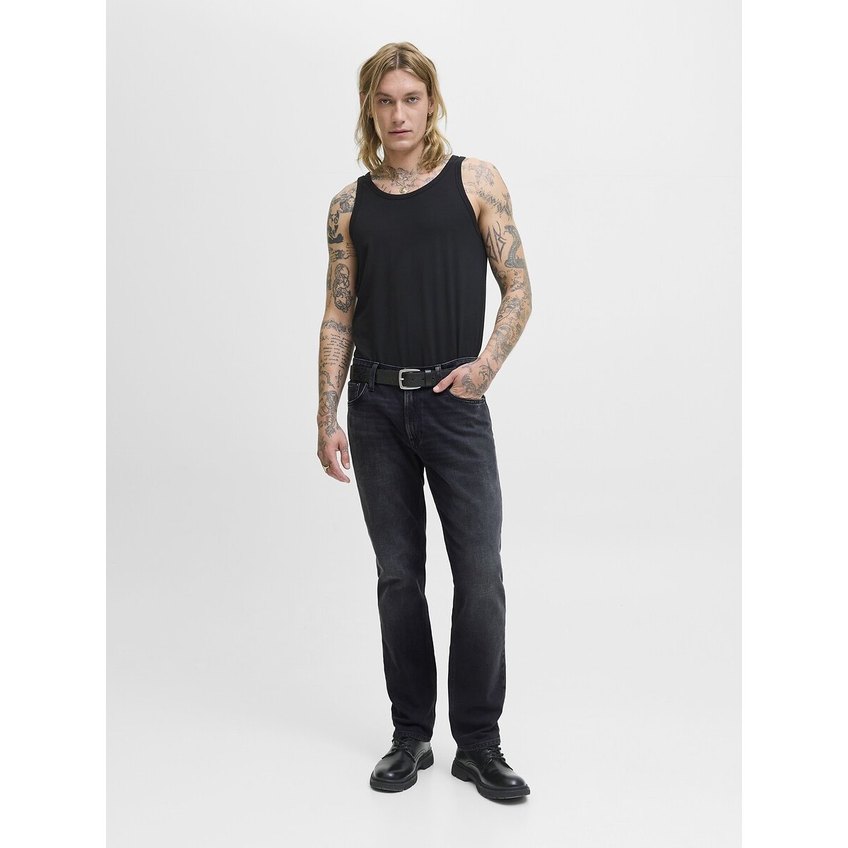 Jean droit Clark noir denim, JACK & JONES