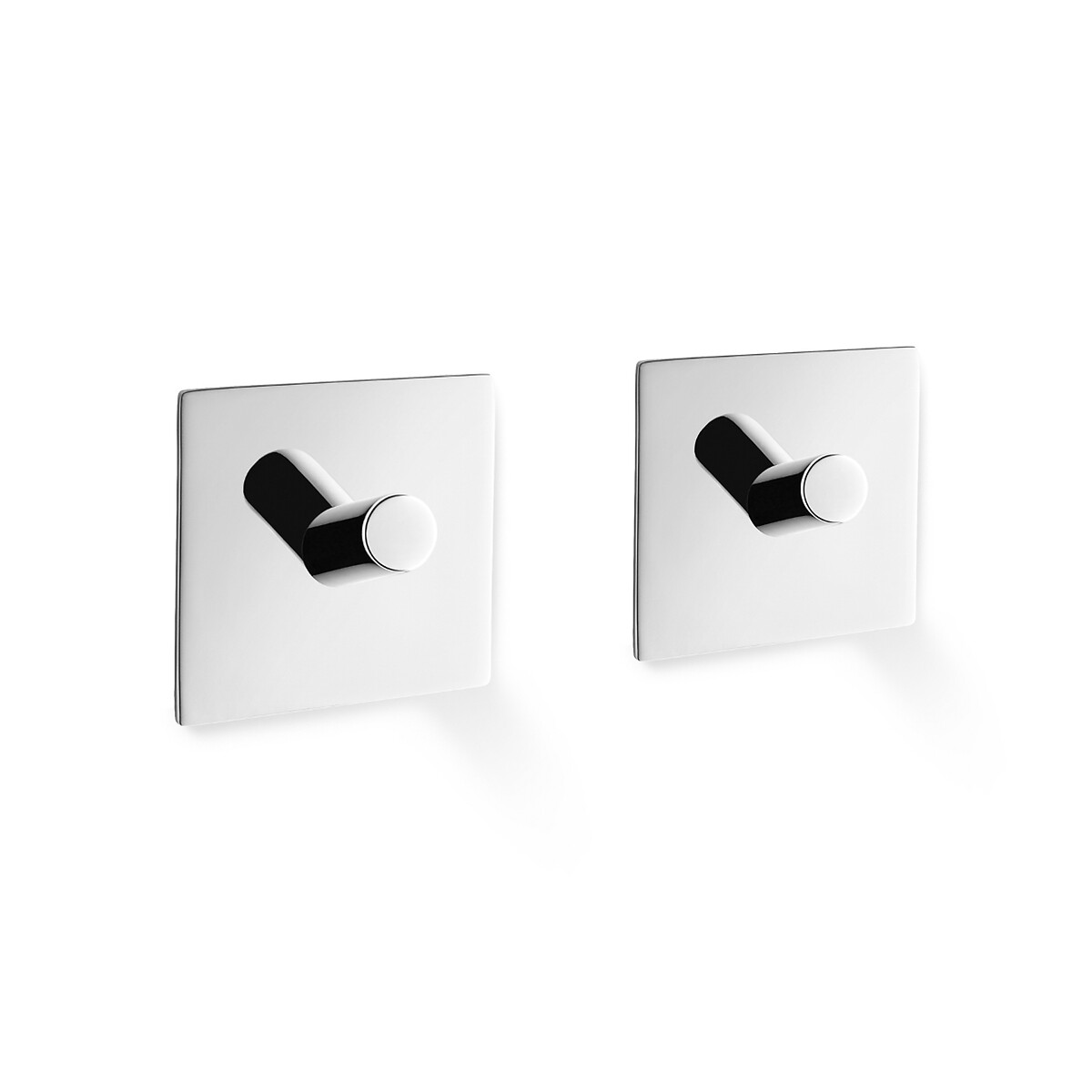Cabide quadrado Duplo (lote 2), ZACK inox brilhante, ZACK