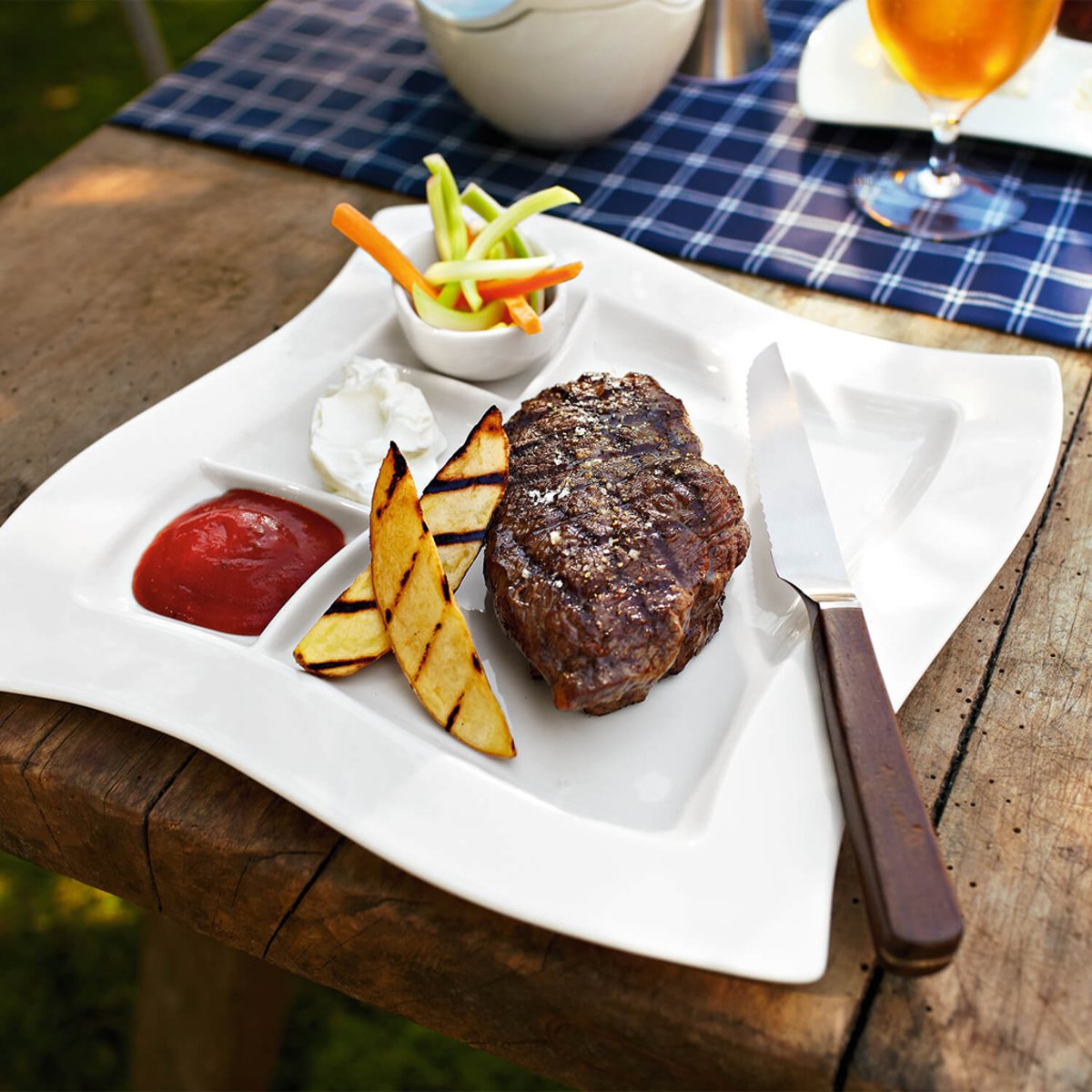Assiette Grill NEWWAVE blanc, VILLEROY & BOCH