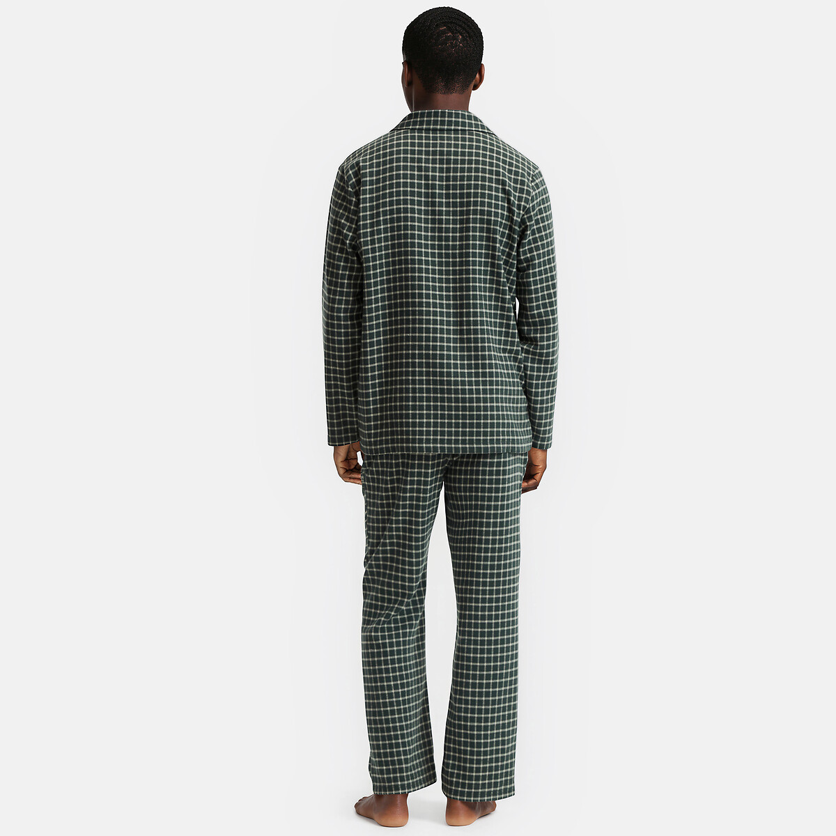 Pyjama flanelle pur coton carreaux vert, LA REDOUTE COLLECTIONS