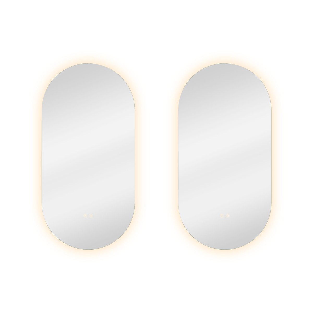Lot de 2 miroirs lumineux LED anti-buée, MODERN transparent, SENSEA