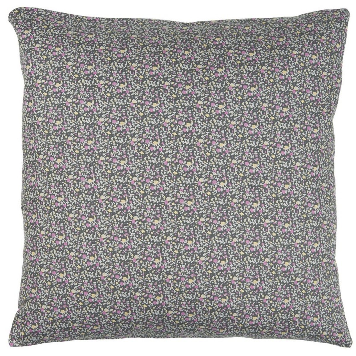 Housse de coussin coton fleurs gris foncé, IB LAURSEN
