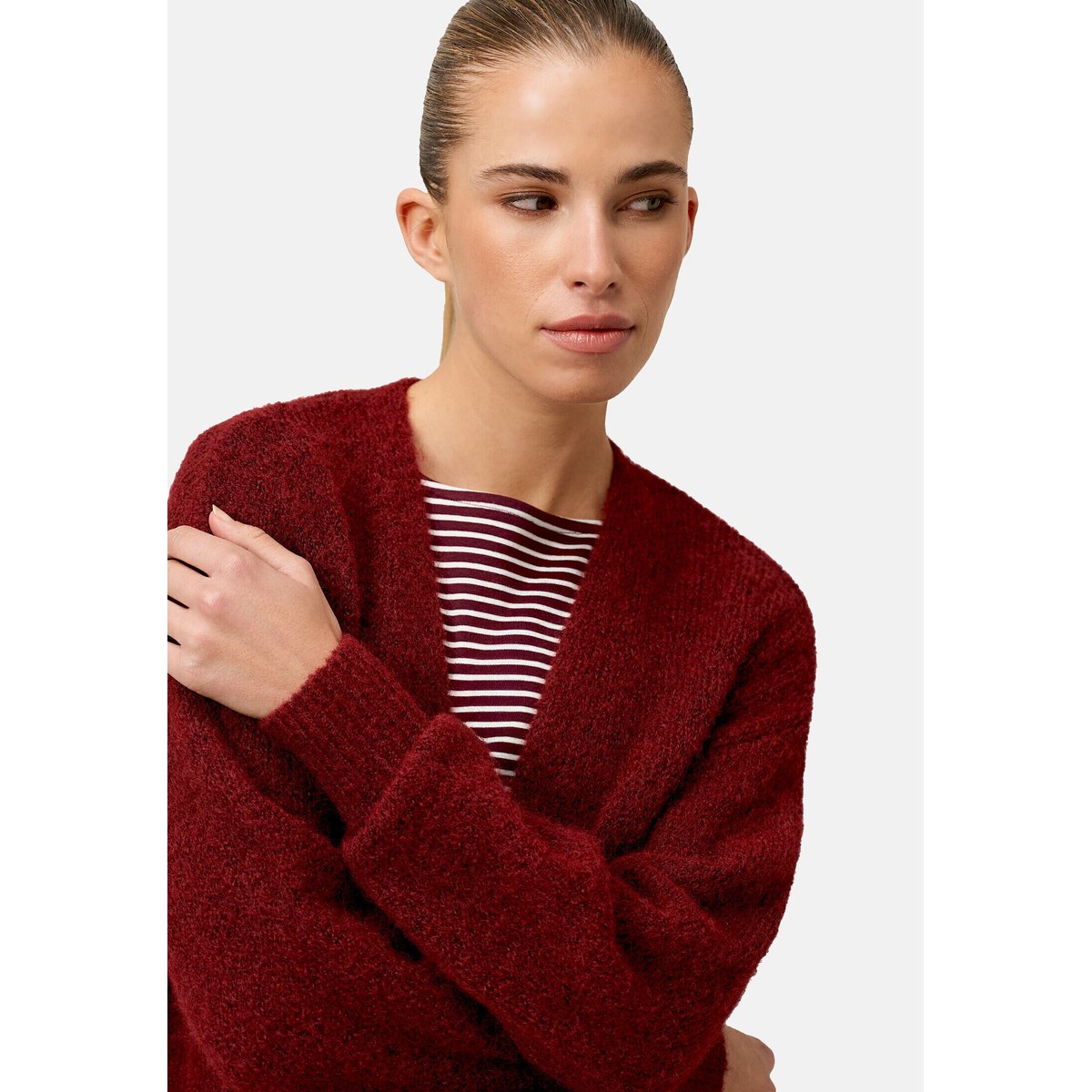 Cardigan offener style dark red melange, ZERO