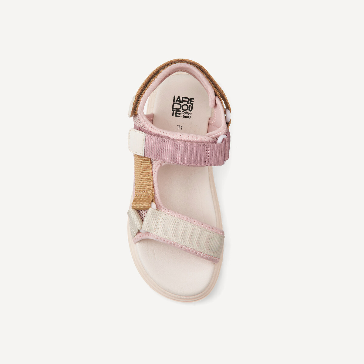 Open sandalen met klittenbandsluiting multicolor, LA REDOUTE COLLECTIONS