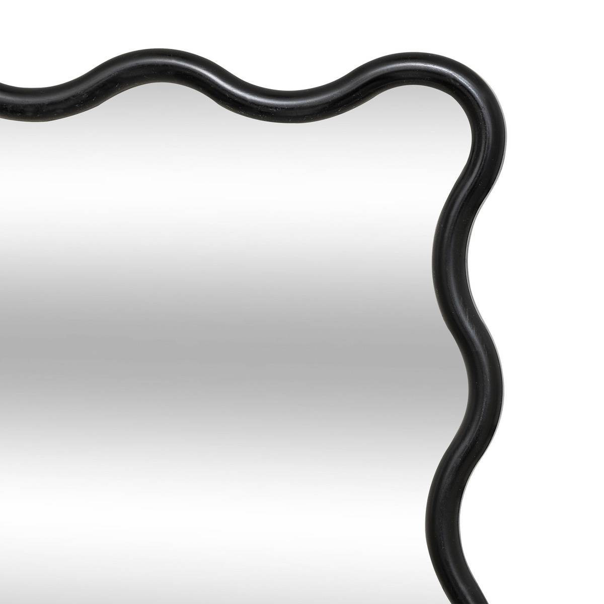 Miroir mural vague cadre noir JUDY noir, ATMOSPHERA