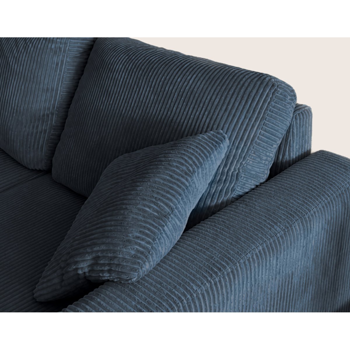 Canapé d'angle convertible 4 places, CYRUS bleu, BEST MOBILIER