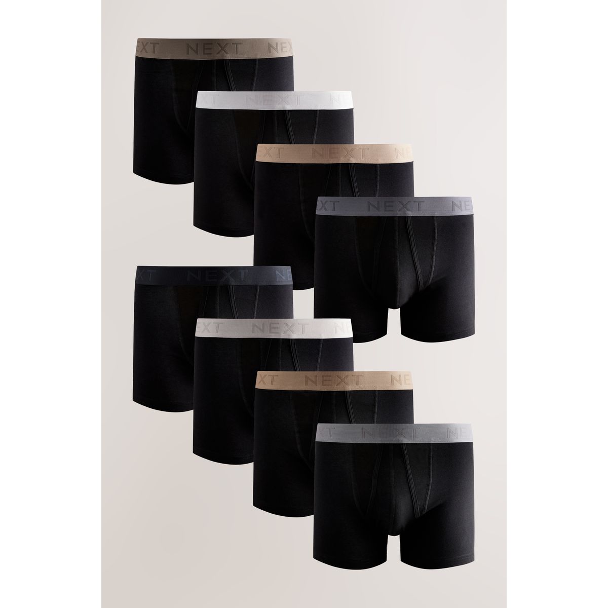 Boxer avec ouverture sur le devant, lot de 8 ceintures noires neutres, NEXT