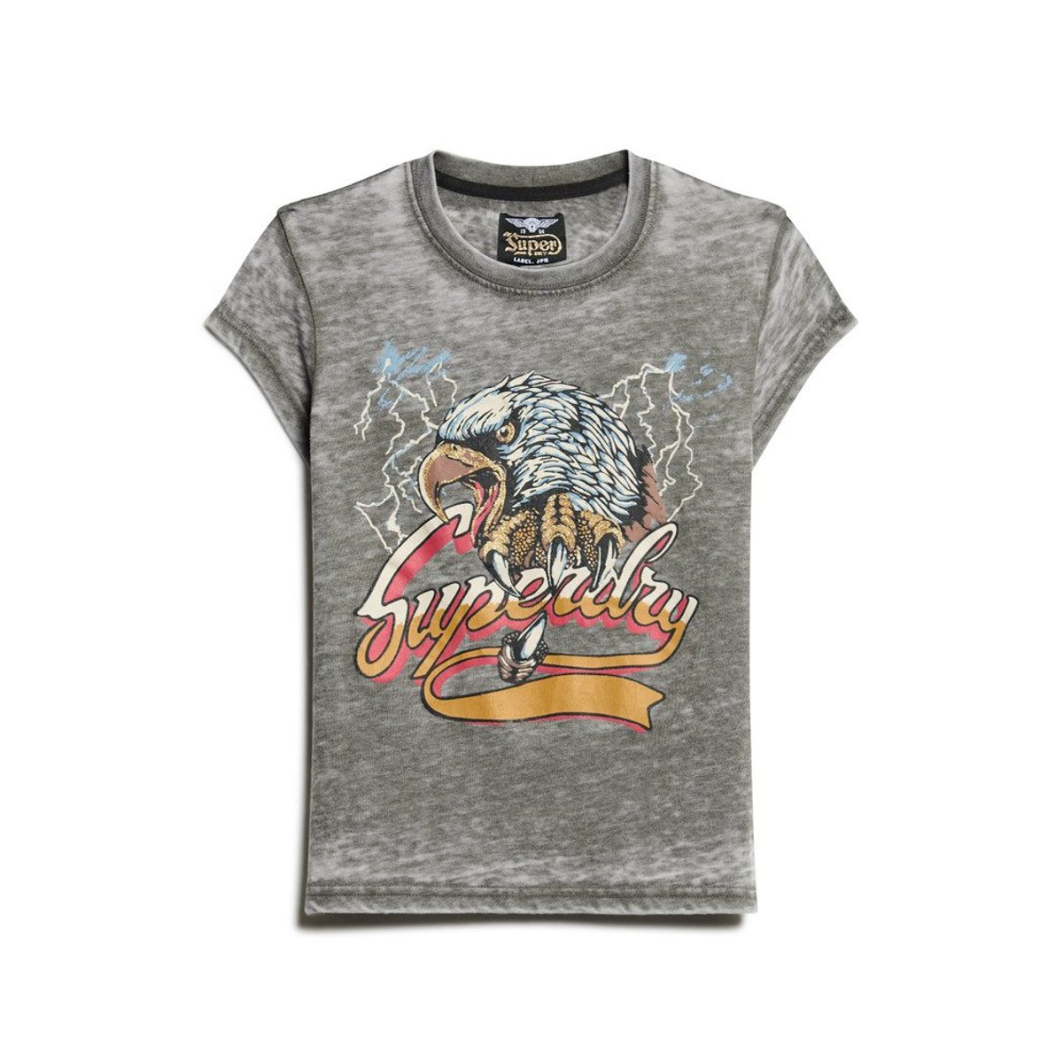 T-shirt à motif Biker Rock noir vintage, SUPERDRY