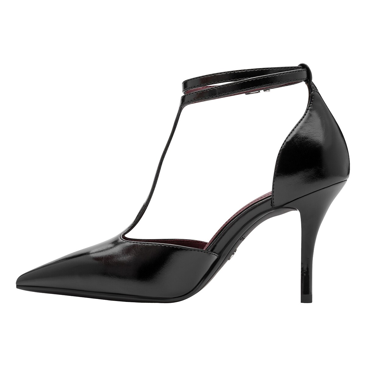 Escarpins pointus salomé, talon aiguille noir, TAMARIS