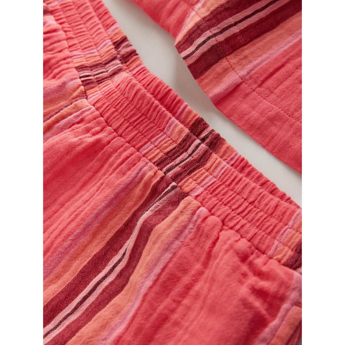 Ensemble caraco rayé et short rose/orange, NEXT