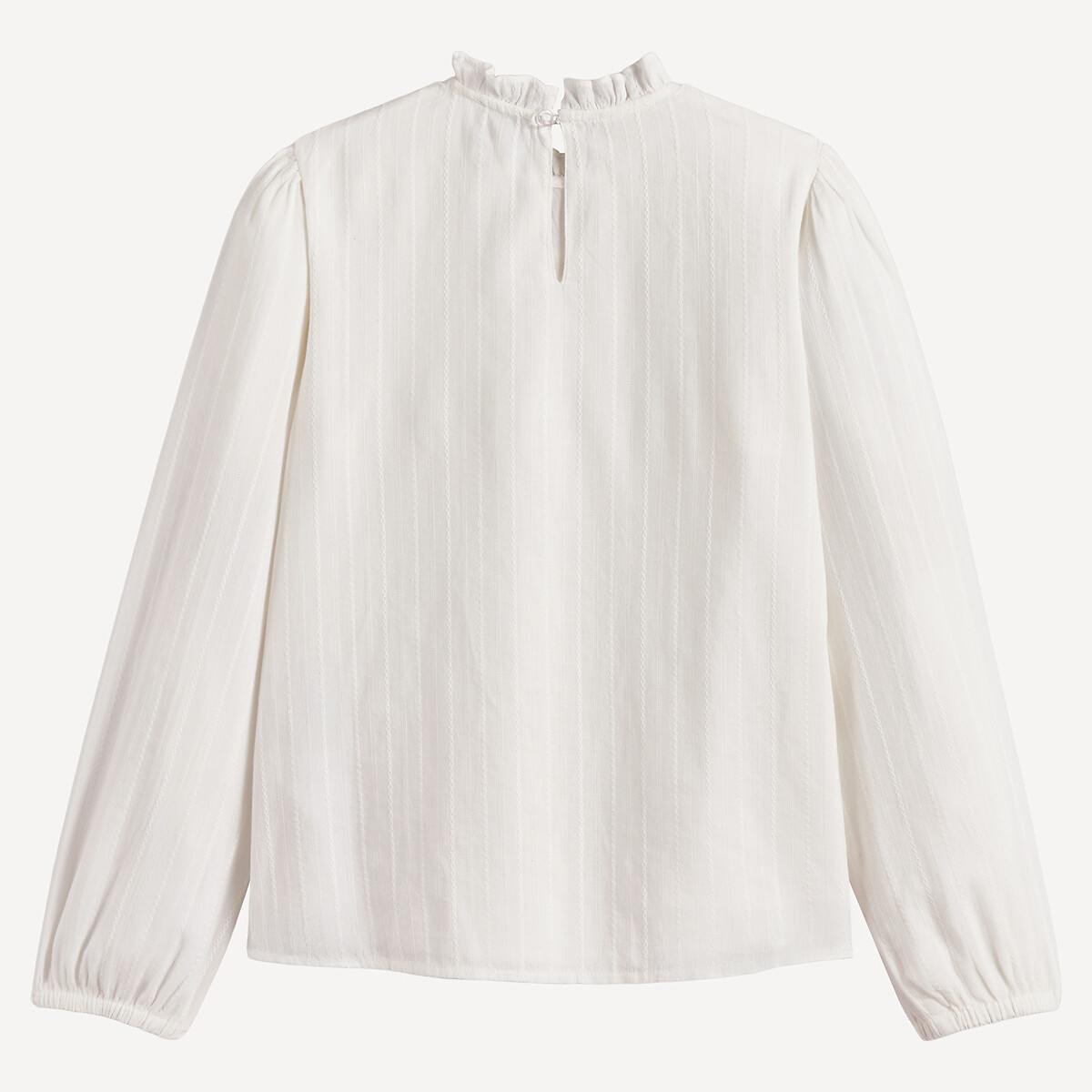 Blouse à col victorien, manches longues, avec détails brodés ecru, LA REDOUTE COLLECTIONS