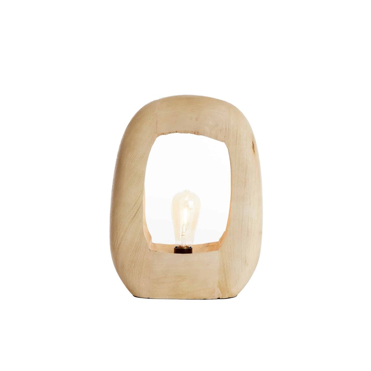 Lampe À Poser Bois KELAFO naturel, LIGHT & LIVING 