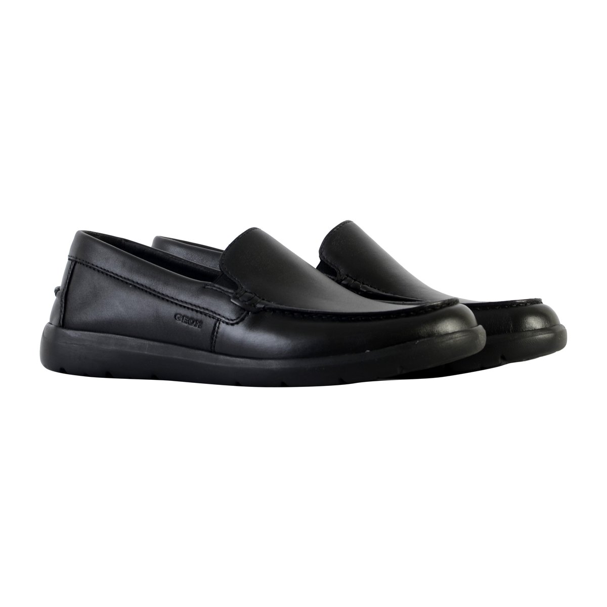 Mocassins Cuir Leitan noir, GEOX