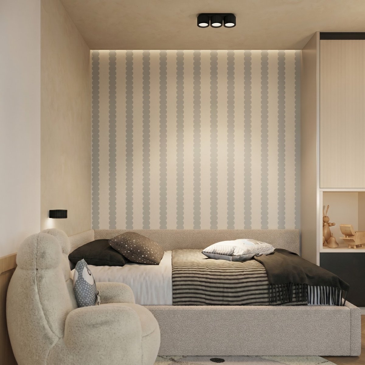 Applique murale Aluminium Noir Gx53 1 AURA noir, EDEN