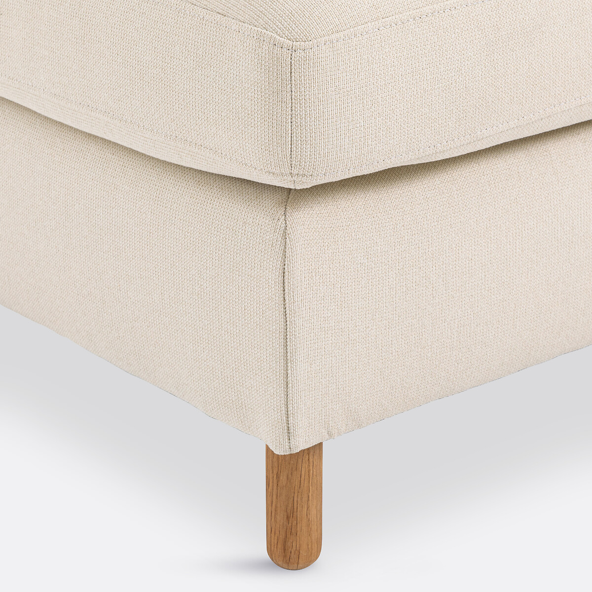 Pouf polyester, Loméo ecru, LA REDOUTE INTERIEURS