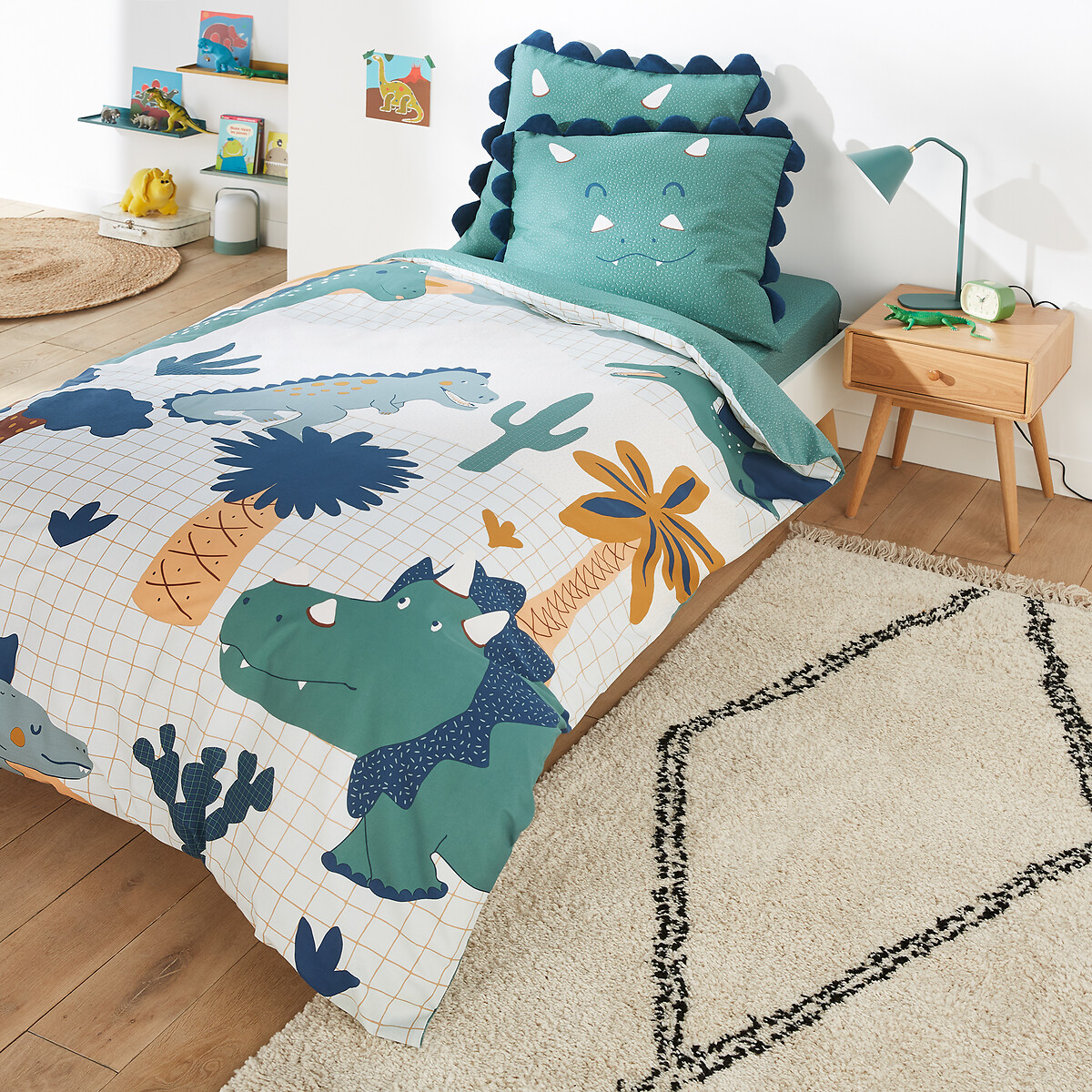 Housse de couette coton, Little Dino imprimé, LA REDOUTE INTERIEURS