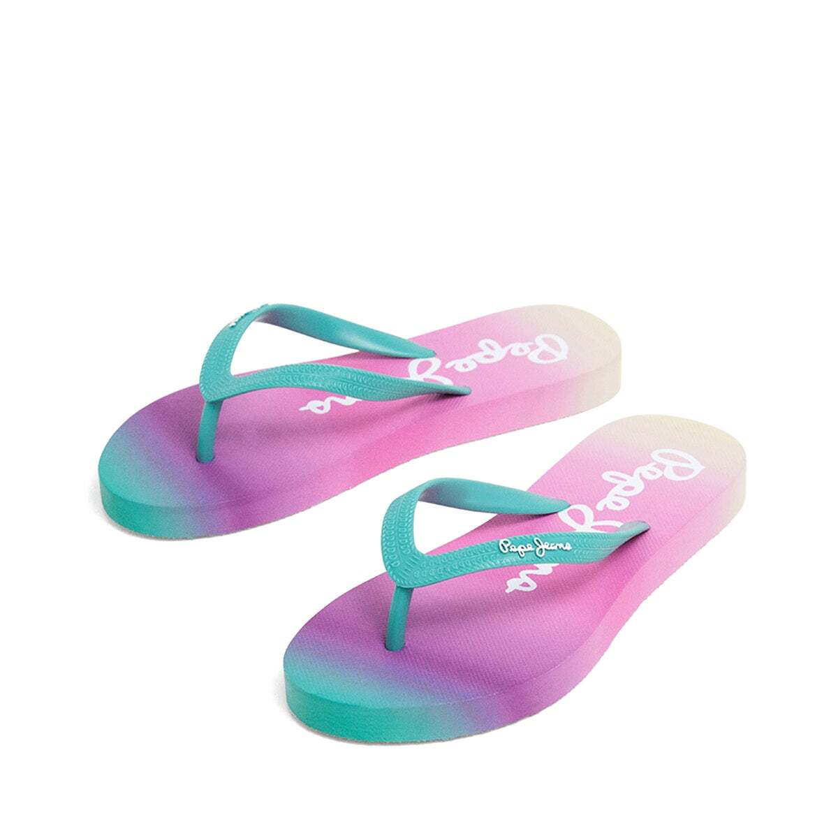 Tongs De Plage À Effet Dégradé vert hydro, PEPE JEANS