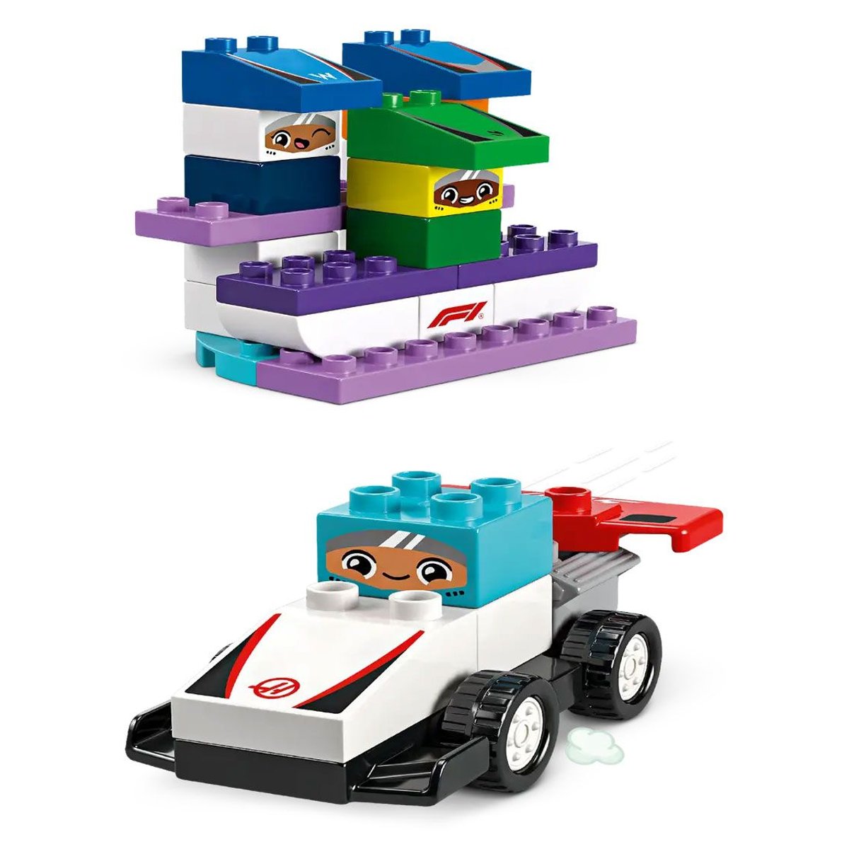 LEGO DUPLO - Set de Voitures de Course et Pilotes F1 - 10445 pour Enfants multicolore, LEGO