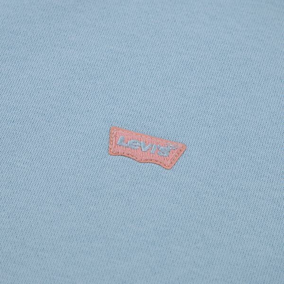 Oversize-Sweatshirt mit Kapuze und Daumenlöchern aus Molton hellblau, LEVI'S KIDS