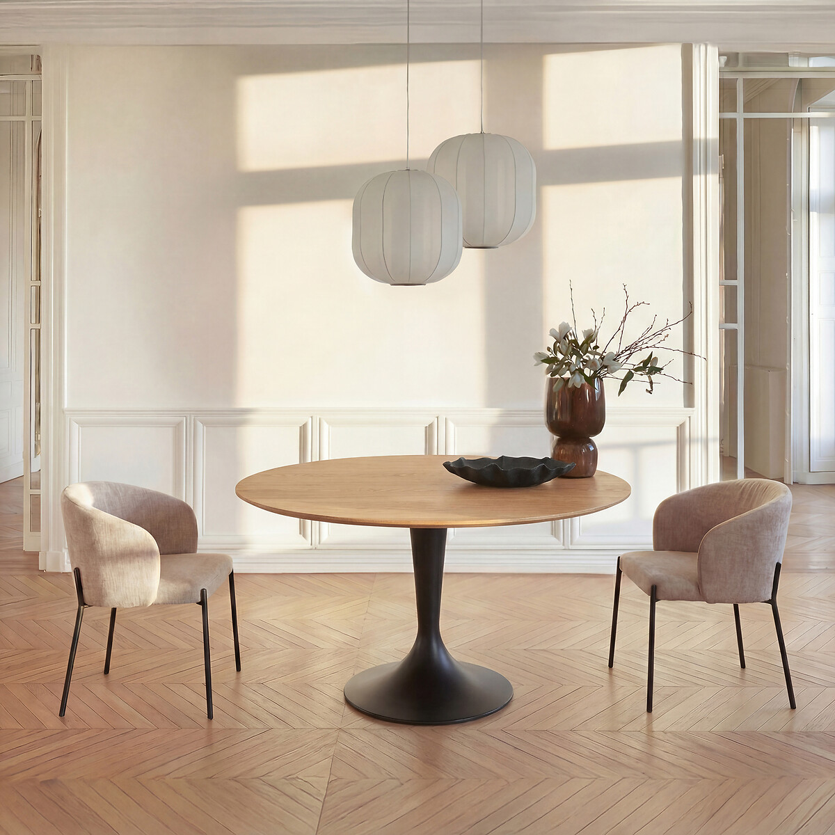 Plateau de table rond en chêne, ø120 cm, Tirondo chêne naturel, AM.PM