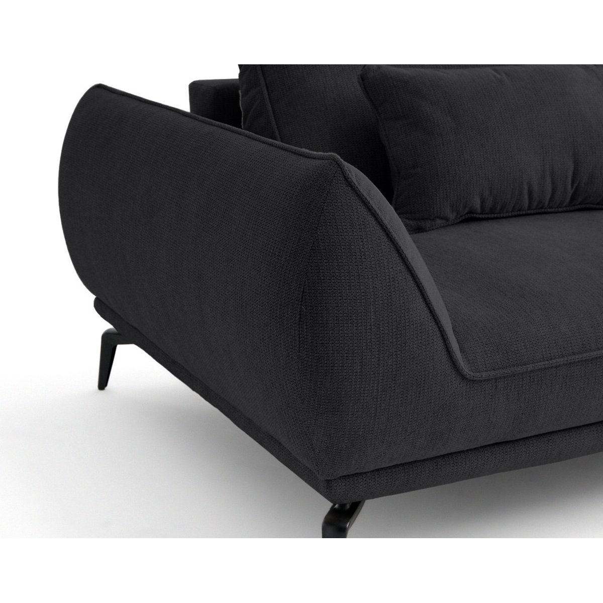 Canapé fixe 2 places - ARICA noir, BEST MOBILIER