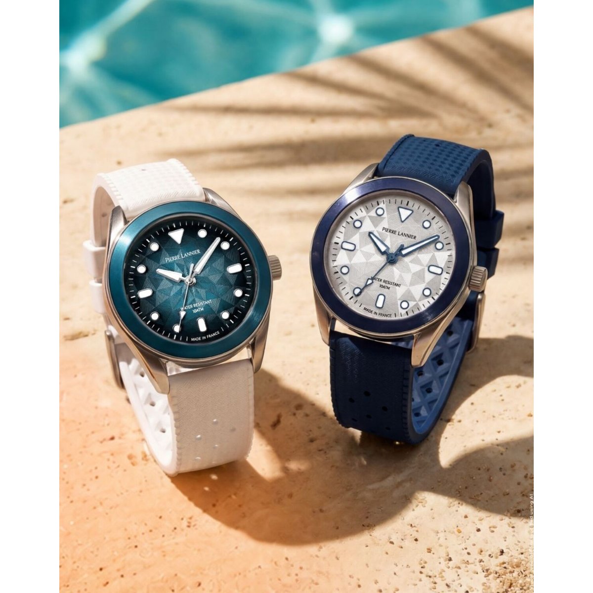 Montre Analogique BORA argenté argenté bleu foncé, PIERRE LANNIER