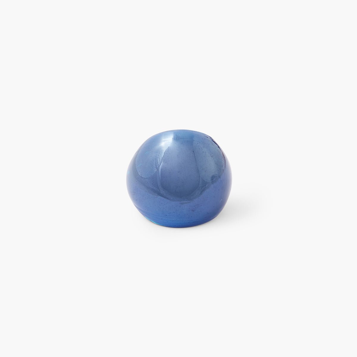 Grosse bague en verre bleu bleu, BALABOOSTE