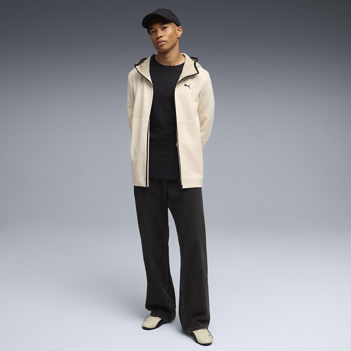 Sweat zippé PUMATECH crème, PUMA