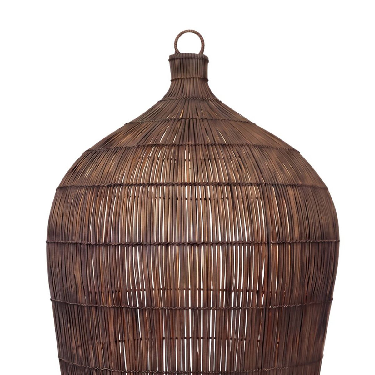 Suspension en bambou WOVEN BELL marron foncé, BAZAR BIZAR
