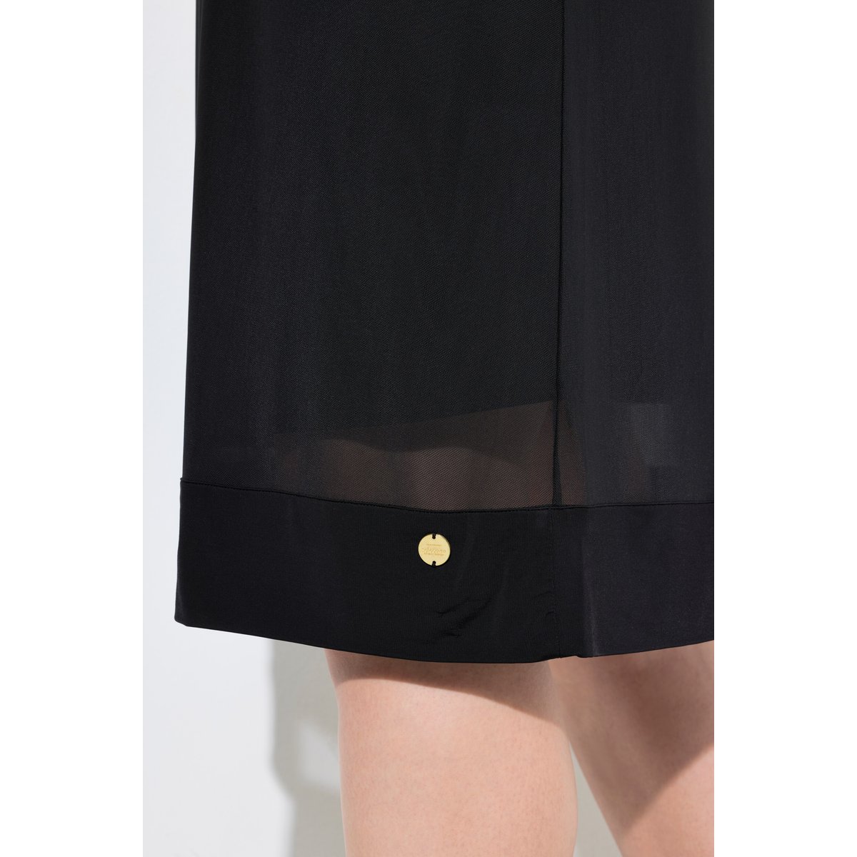 Robe doublée, voile en mesh noir, ULLA POPKEN