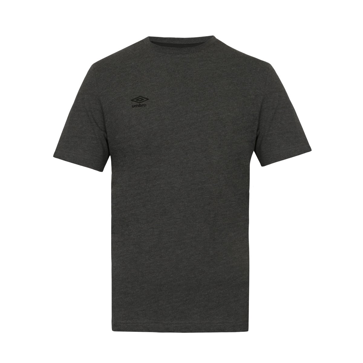 Tee shirt coton 160GSM gris chiné foncé/noir, UMBRO