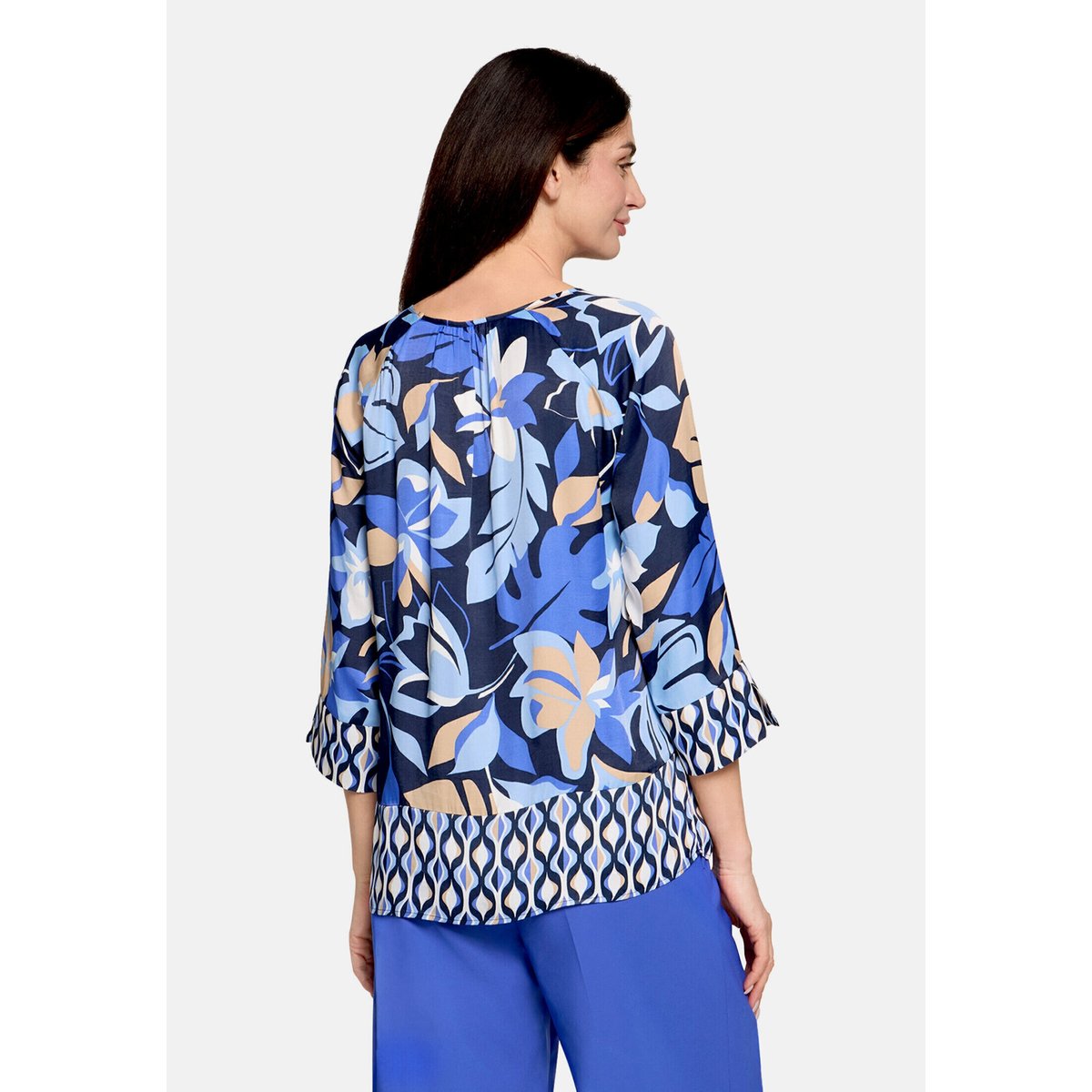 Tunique à imprimé à fleurs bleu foncé/bleu, BETTY BARCLAY