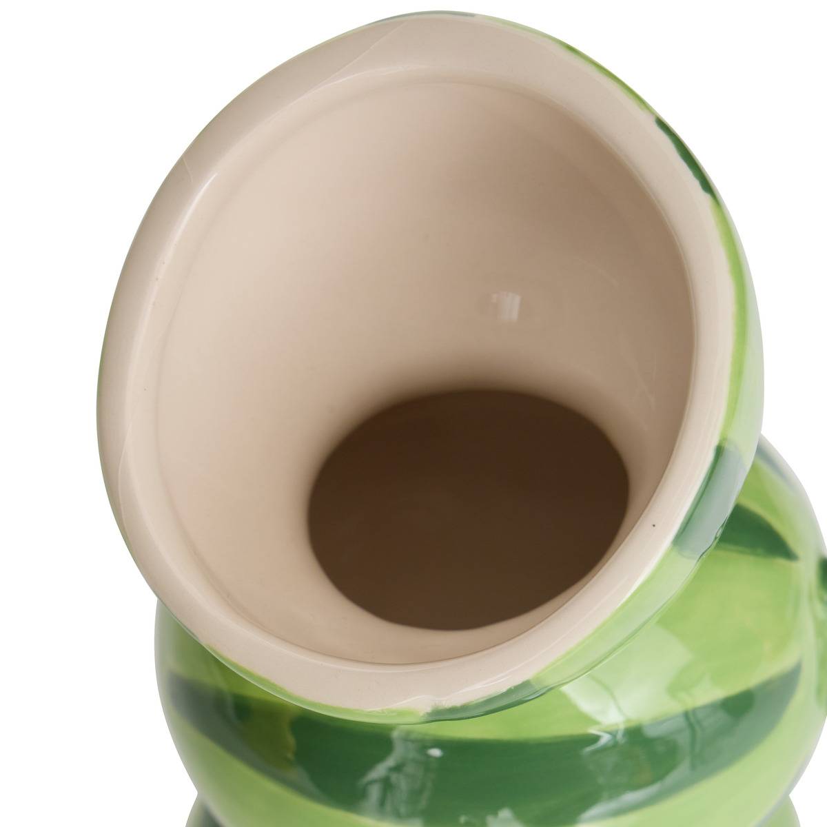 Vase forme fruit empilé en dolomite FRUITY rouge, ATMOSPHERA