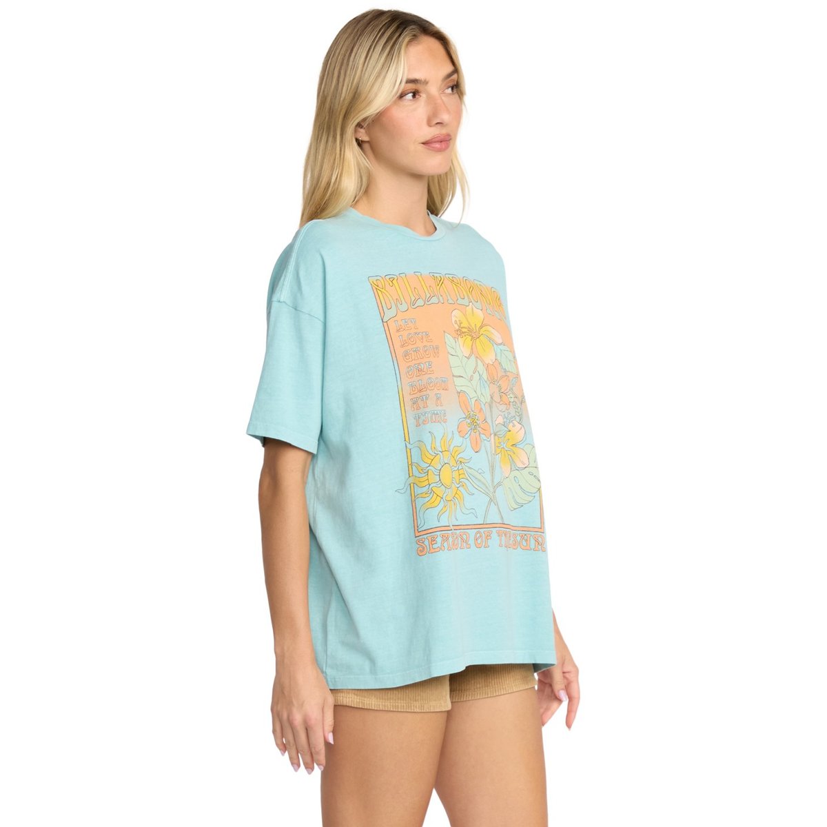 T shirt manches courtes DAYLIGHT BLOOMS bleu misty blue, BILLABONG