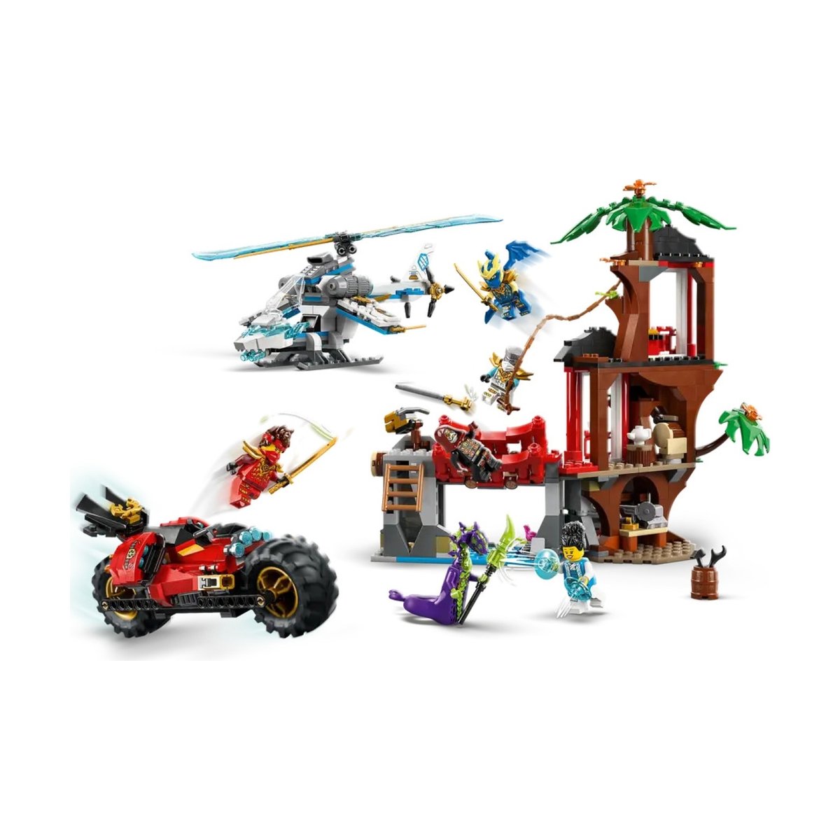 Ninjago La cabane et les véhicules des Ninjas multicolore, LEGO