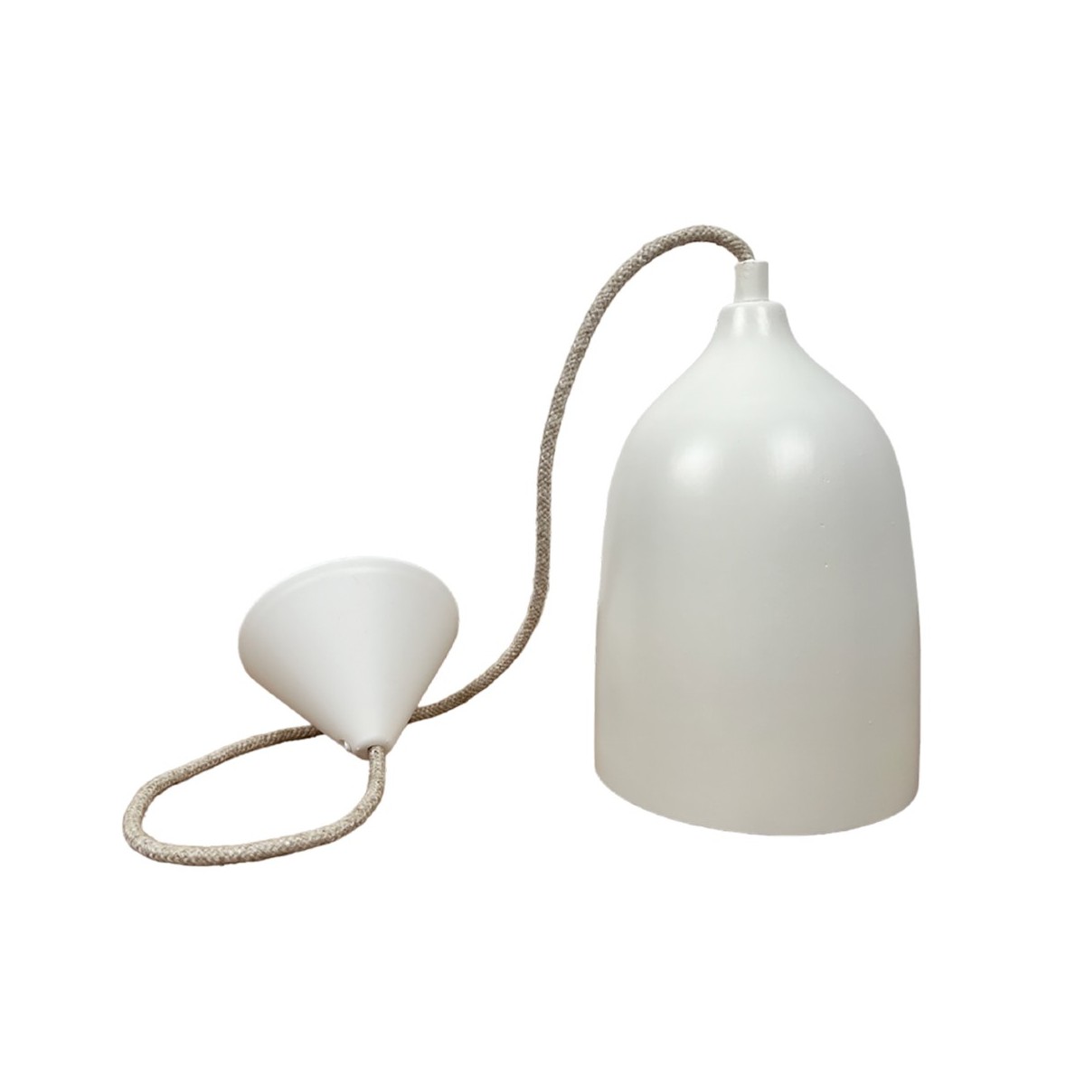 Suspension en terre cuite, KÉO blanc, GERARD LAMY