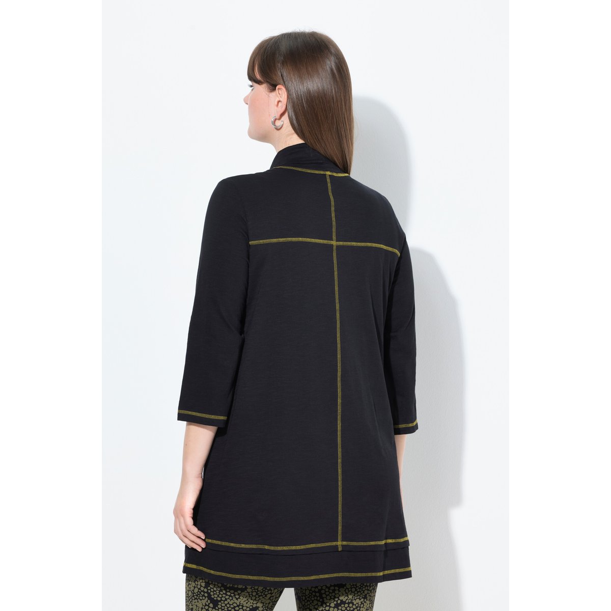 Blouse en coton bio noir, ULLA POPKEN
